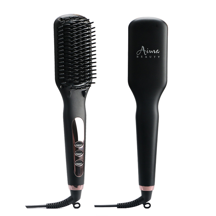 AIMA-018U Straightener Brush Black