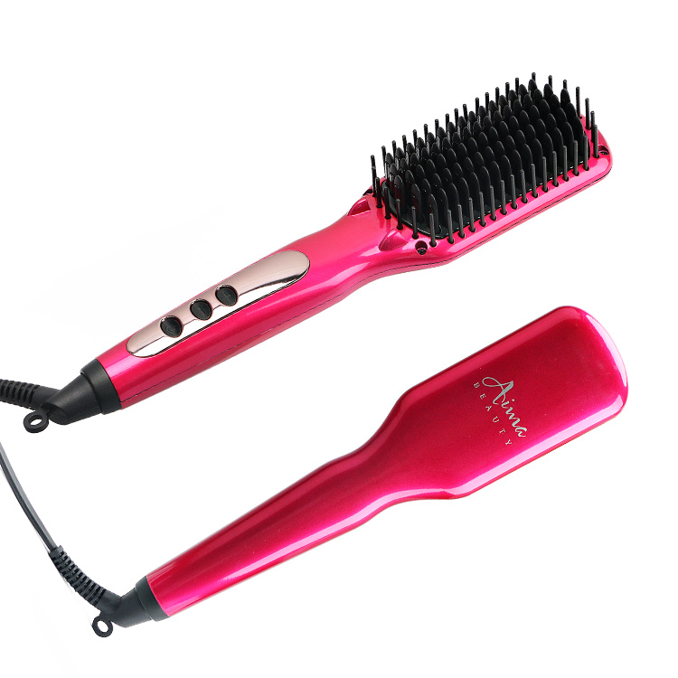 AIMA-018U Straightener Brush Red